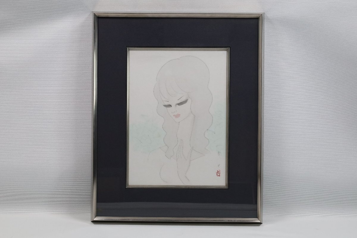 東郷青児の婦人画 サイン入り 東郷青児の婦人画 サイン入り