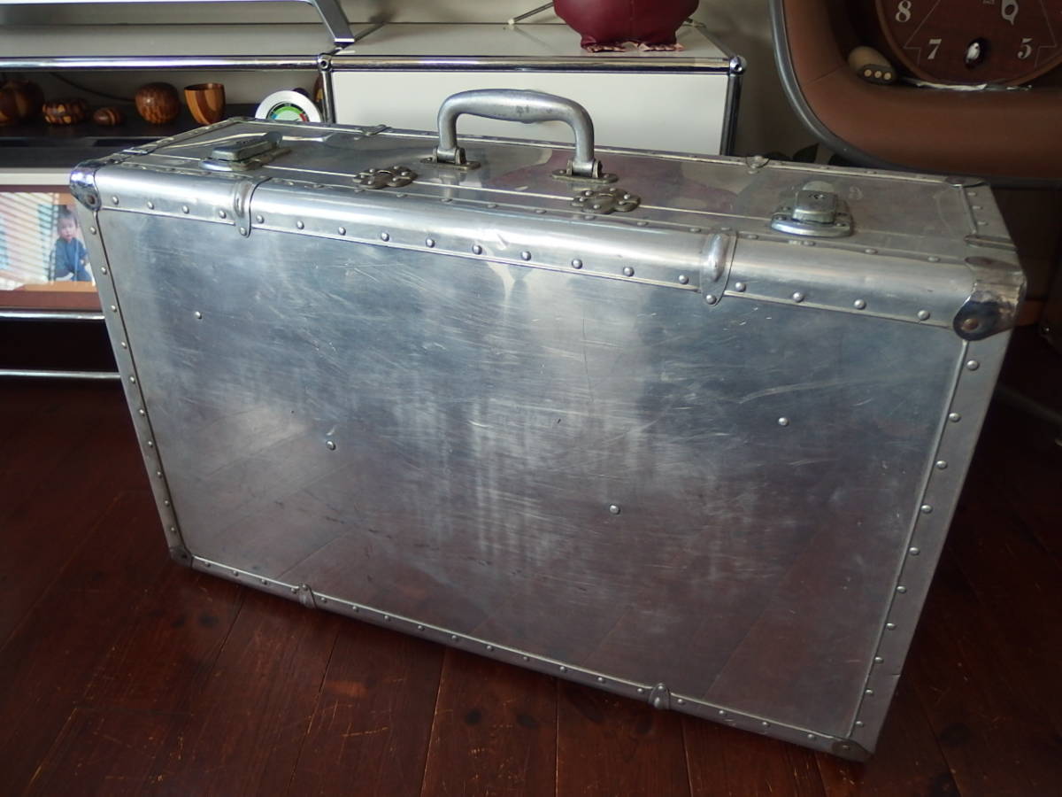 ヴィンテージ】アルミ大型トランク 船トランク ケース