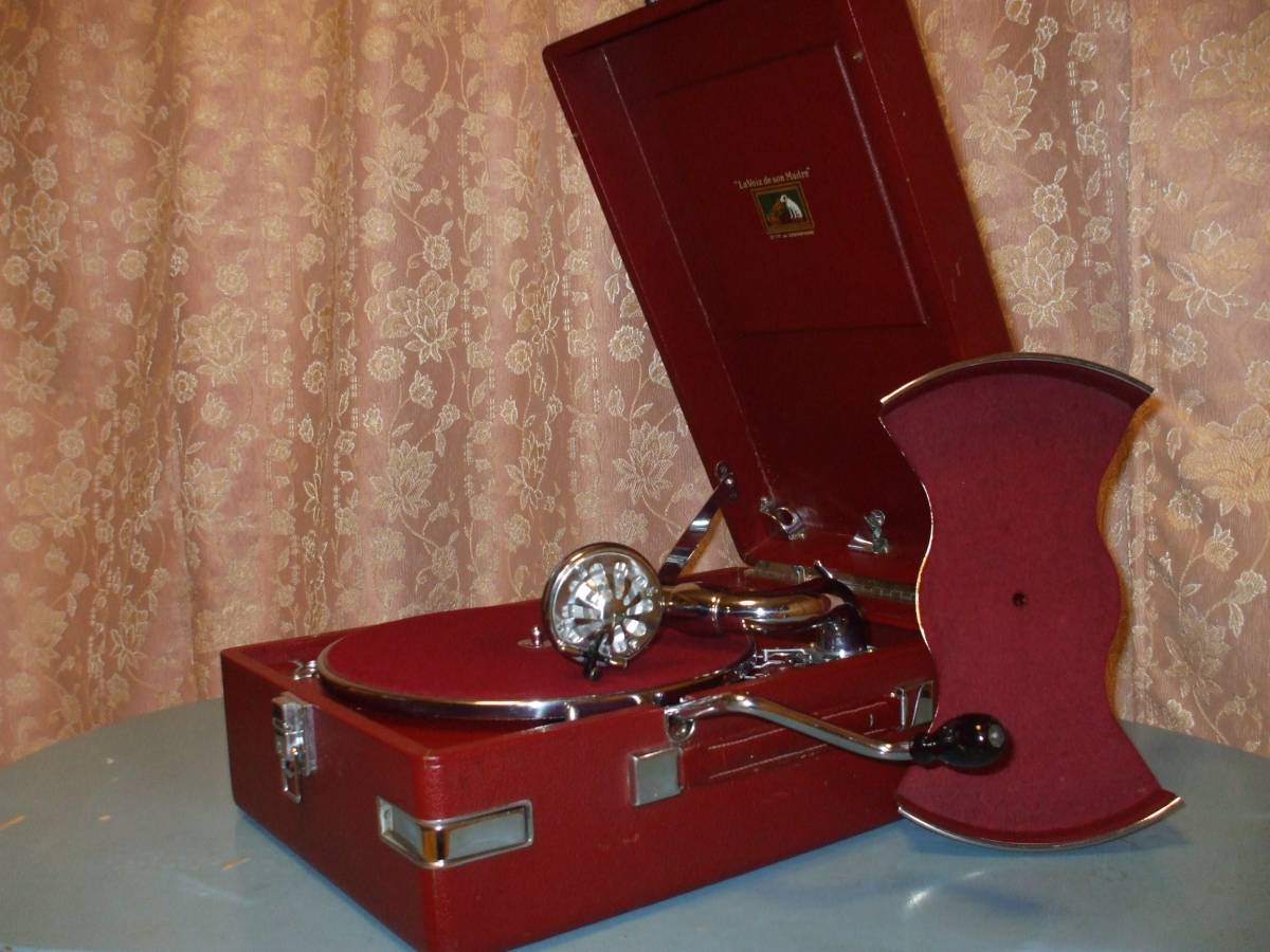 英・グラモフォン社 ポータブル蓄音機の名機 HMV102 レッド 5B