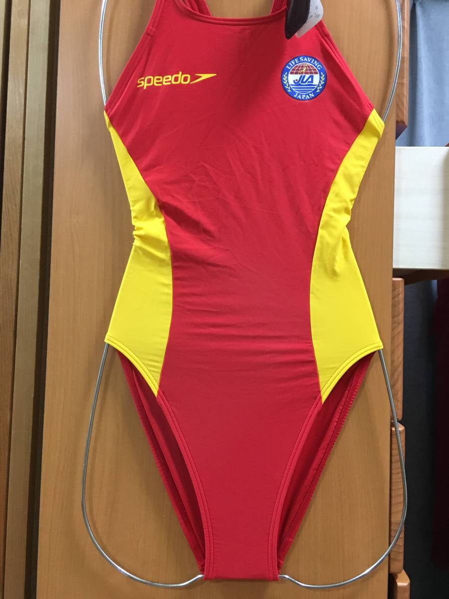 Speedo 競泳水着 イエロー/レッド SSサイズ Speedo 競泳水着 JASPO SS