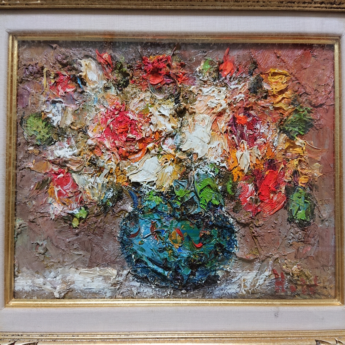 専用・絵画・額縁・油絵・渡部 ひでき・薔薇・F 4号・美術品