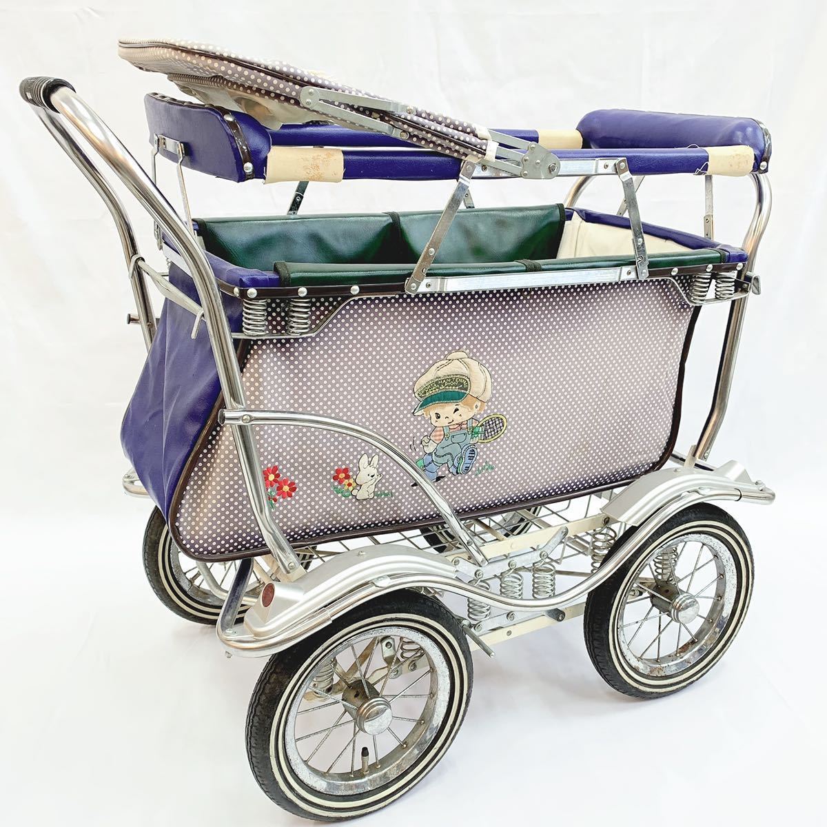アンティーク乳母車とても可愛いホロ付きガーデンに！ペットに！