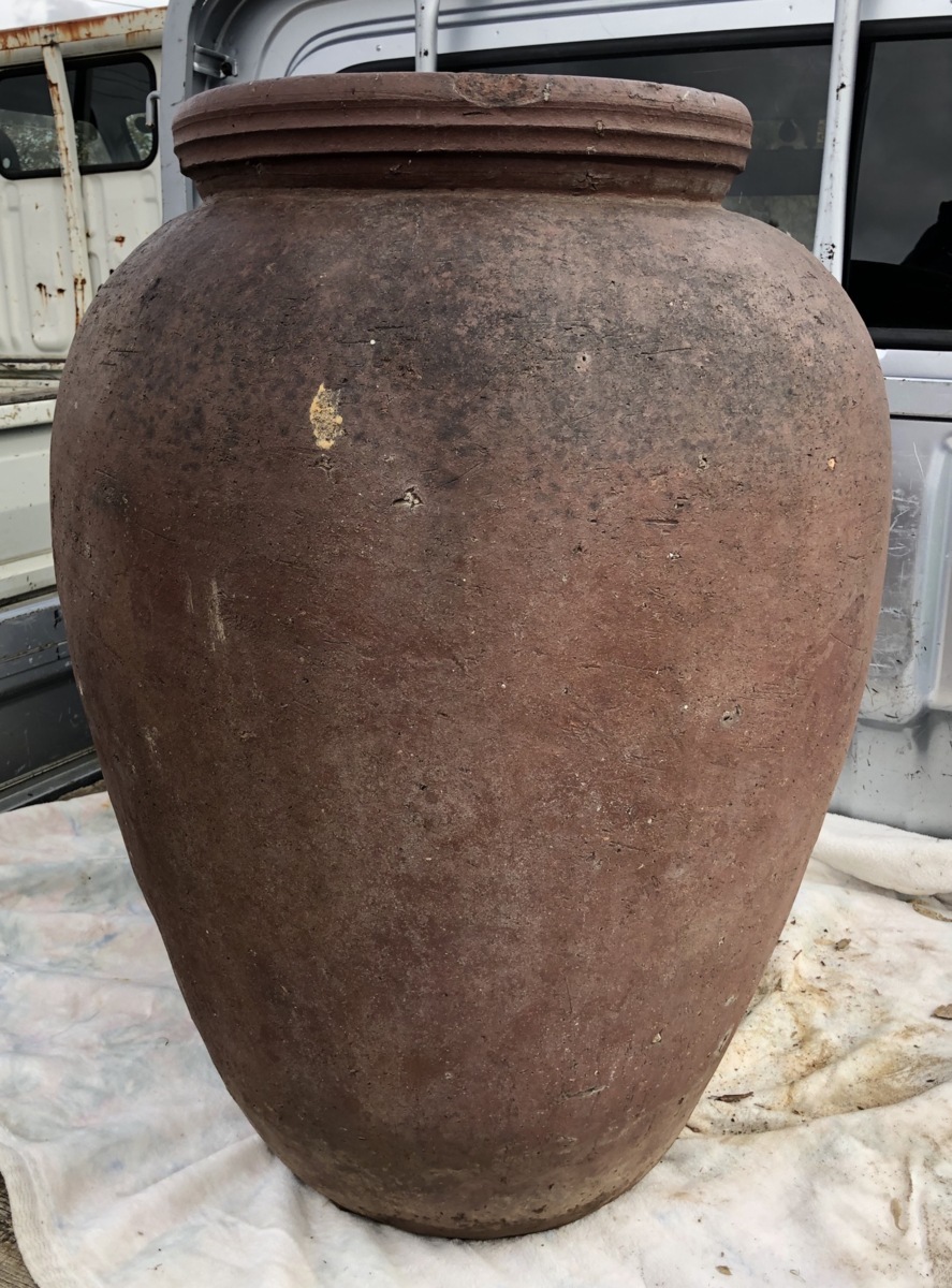 壺 大壺 時代物 引取限定 骨董 古備前 備前焼 大壺 時代物 引取り限定