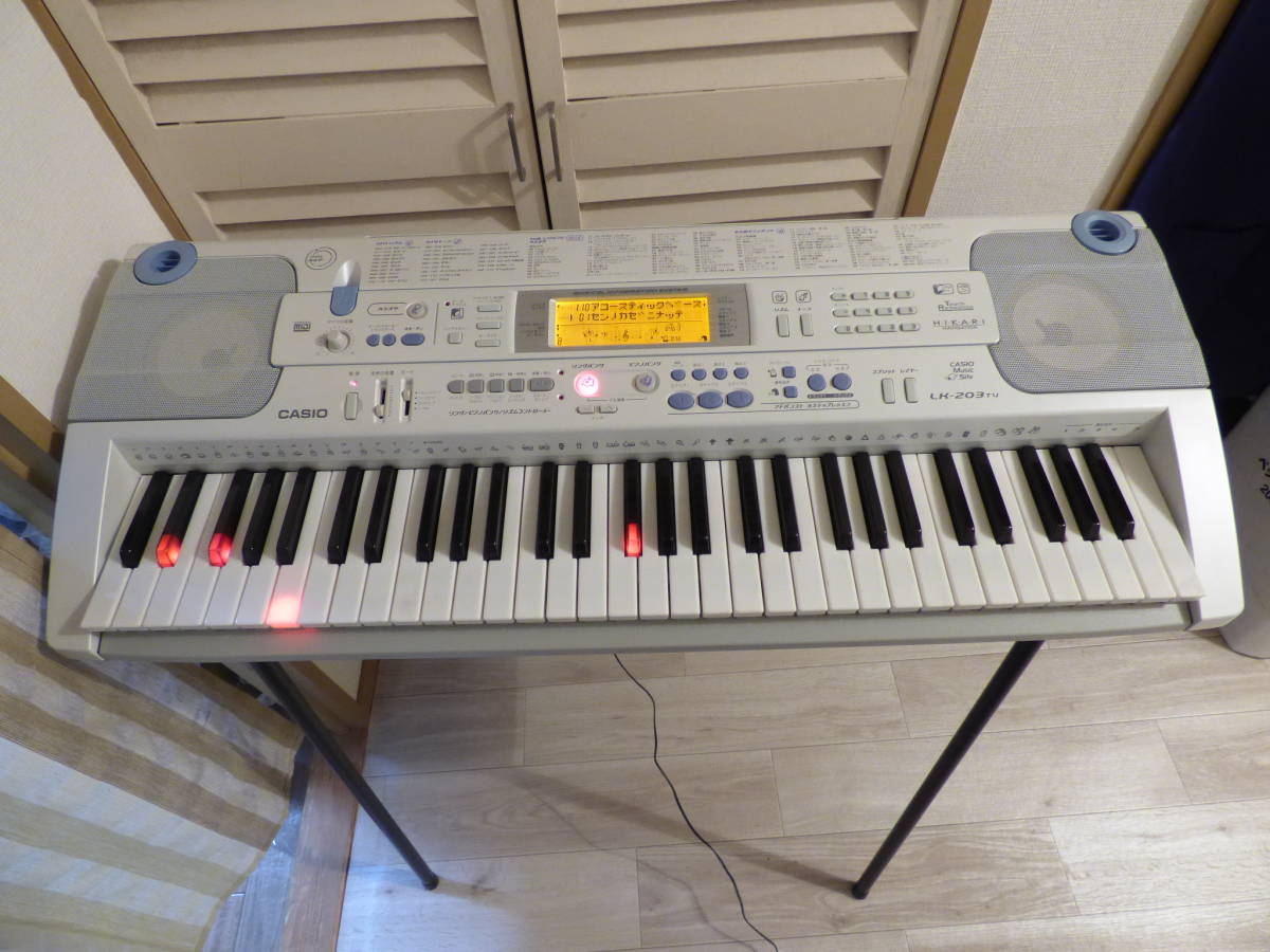 CASIO LK-203TV 光ナビゲーション電子キーボード メンテナンス済み