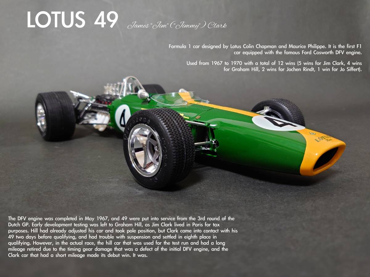 未組立 タミヤ LOTUS 49B FORD F-1 ゴールドリーフロータス1/12