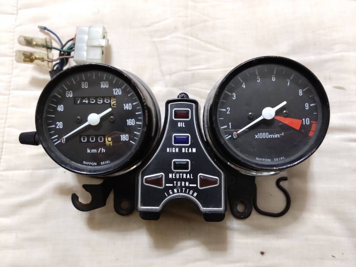 マ*ル様 値下げ！カワサキ Z250FT タコメーター スピードメーター 中古