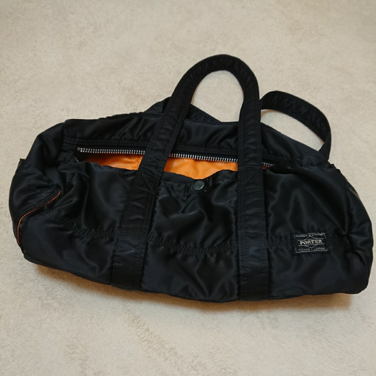 ポーター タンカー ダッフルバッグ Lサイズ ミニボストン ブラック