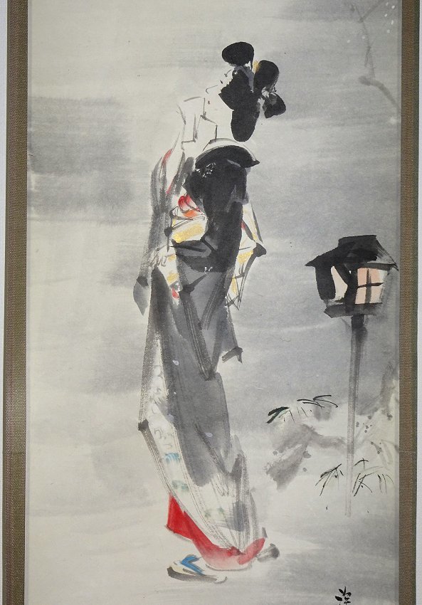 伊東深水 真筆作品、裸婦スケッチ、素描画集2巻P23. No102、【修善寺