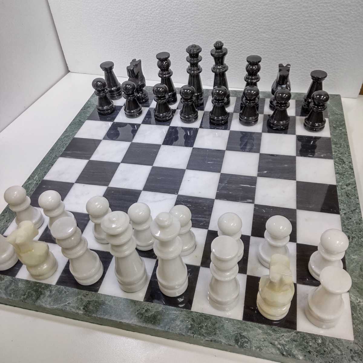 大理石 イタリア製 ヴィンテージ チェスセット