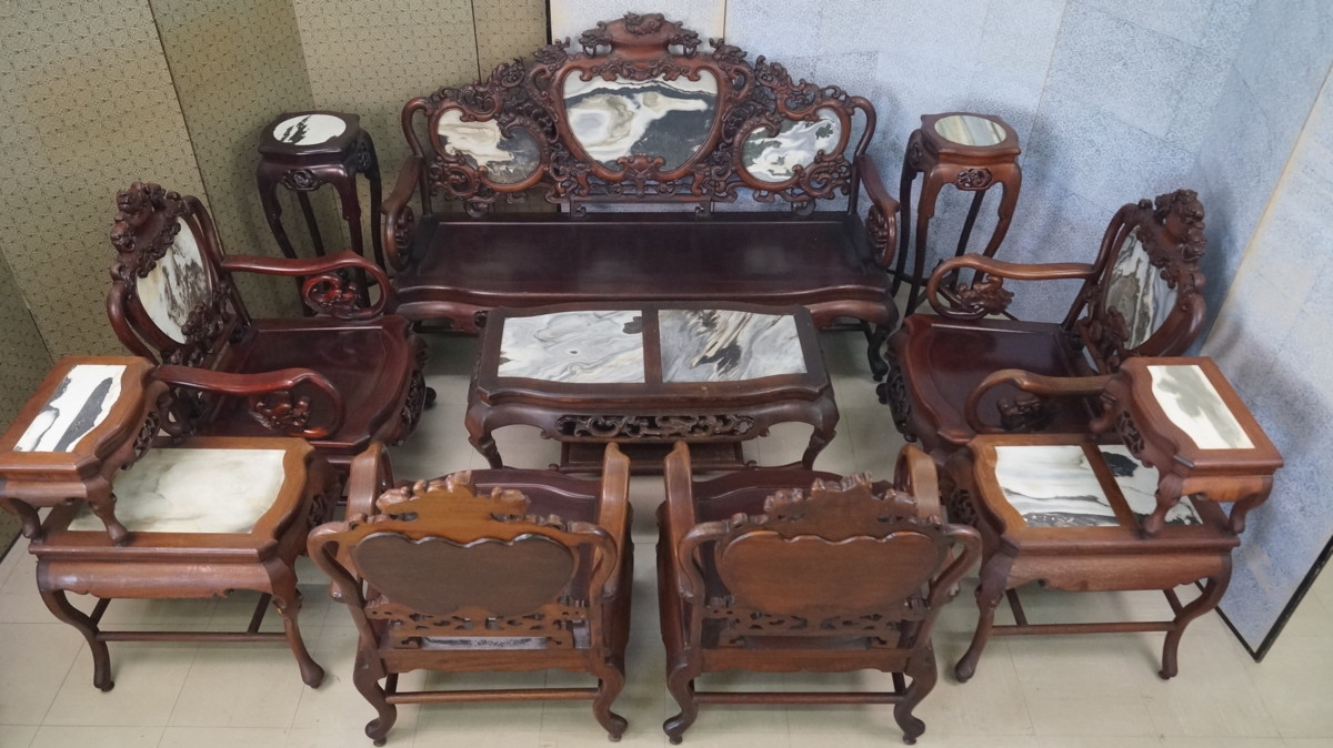 貴重・豪華】中国美術 唐木 花梨材 花台 コンソールテーブル 中国骨董