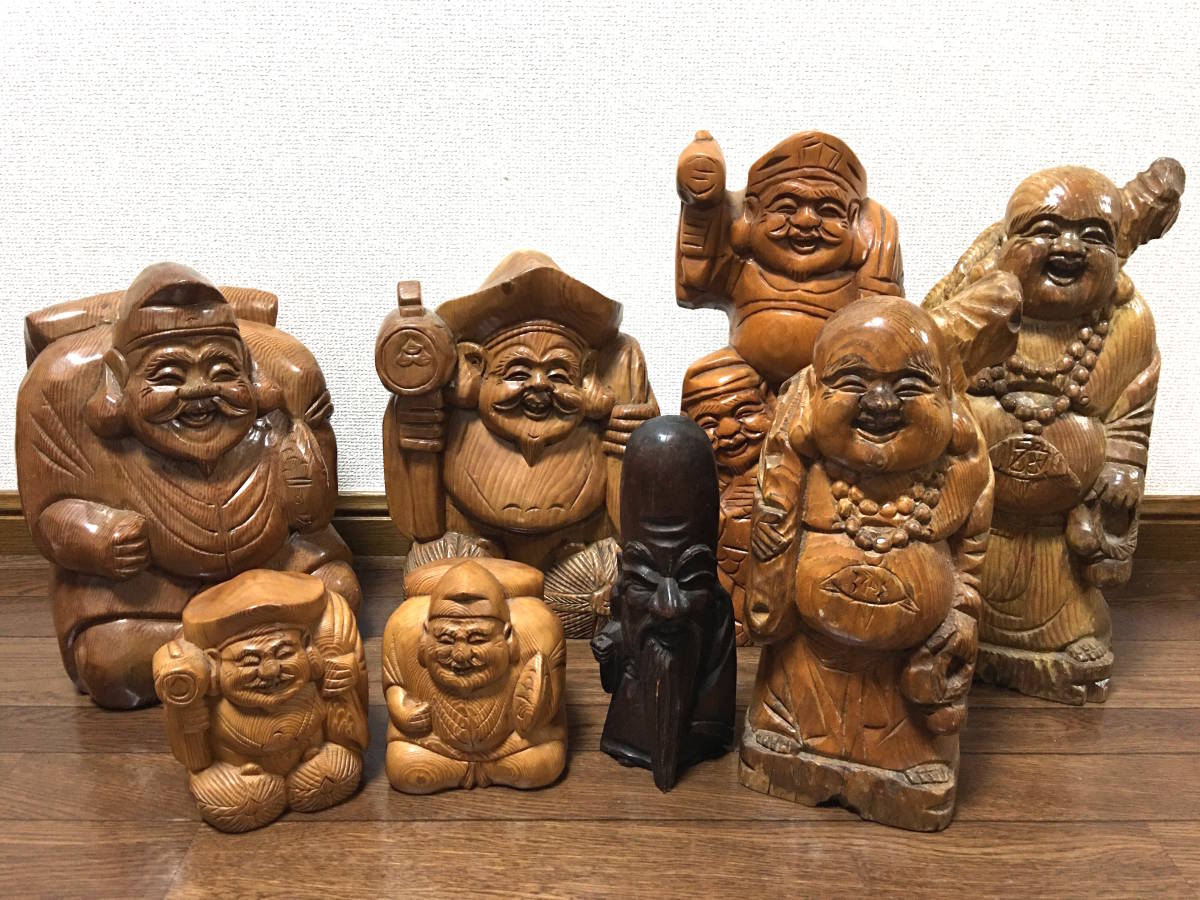 置物 彫刻 仏像 仏教美術 縁起物 木彫 七福神 木彫り 木製 インテリア 美術