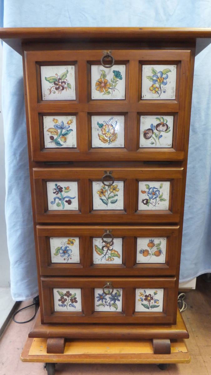 バレンシア チェスト ACTUS タイルチェスト 木製チェスト スペイン製