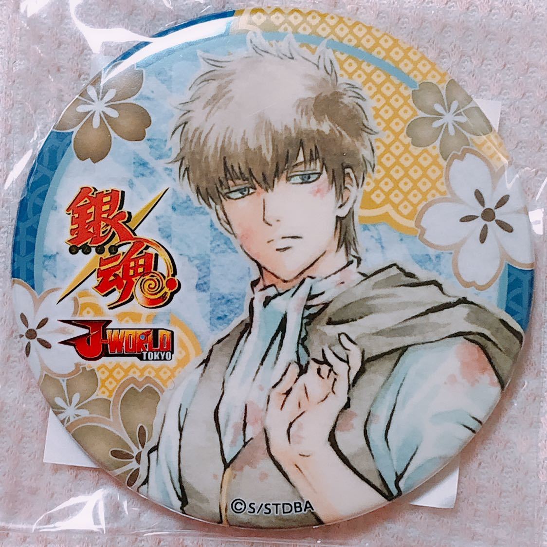 銀魂 花鳥風月 和紙缶バッジ コンプリートセット J-WORLD 銀魂 花鳥