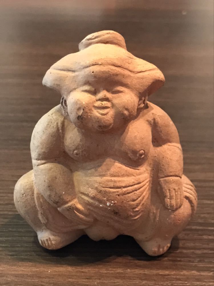 2498 骨董 裏春画 置物 彫刻 おたふく おかめ 裏絵 縁起物 お多福 お面