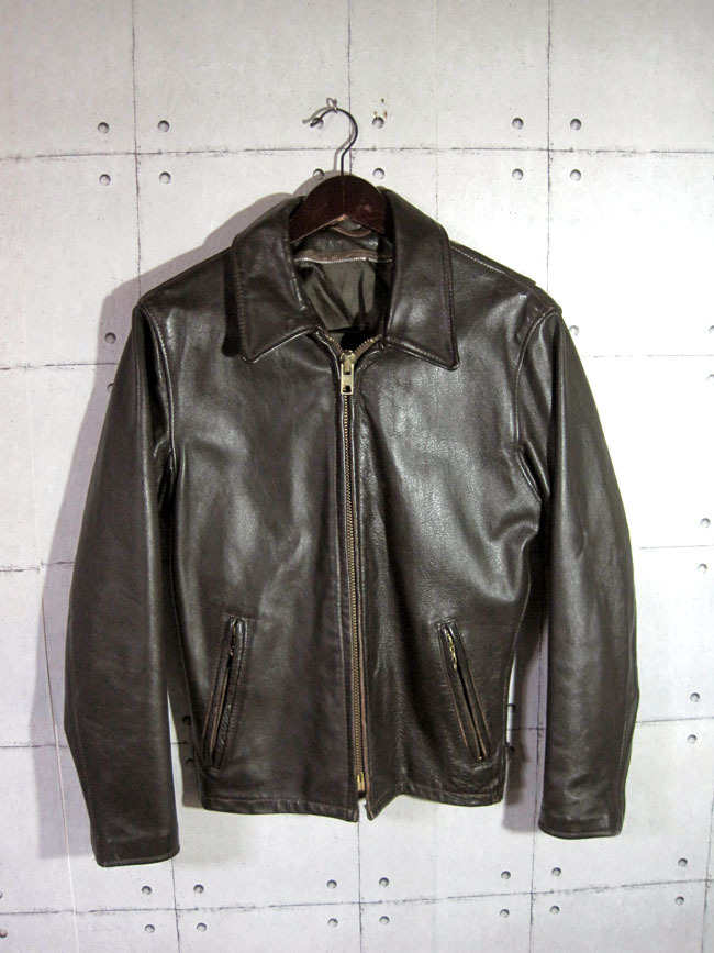 希少Schott ショット652H馬革ホースハイドライダーストラッカー襟付き