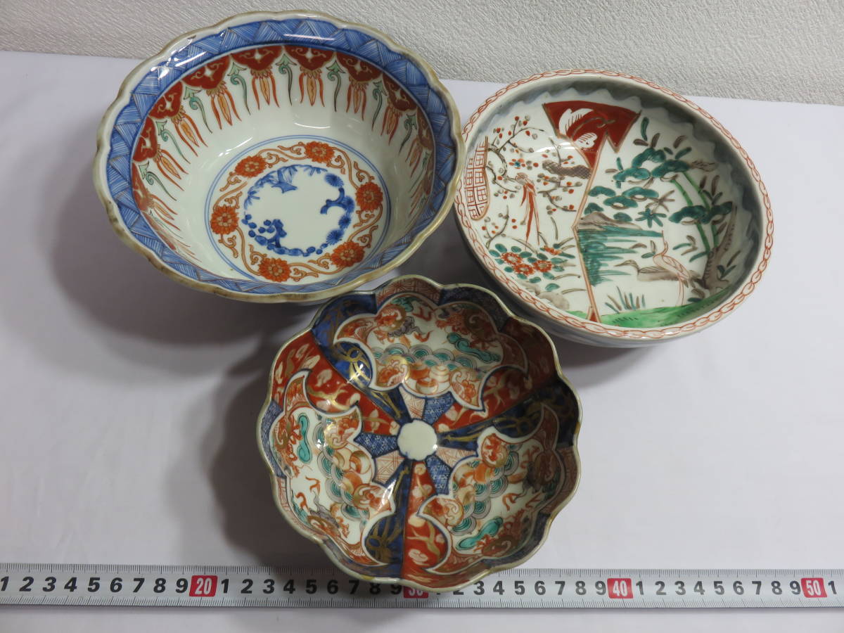 伊万里 八角鉢 古伊万里 染付 草花模様 八角鉢 - 生活骨董と古布の