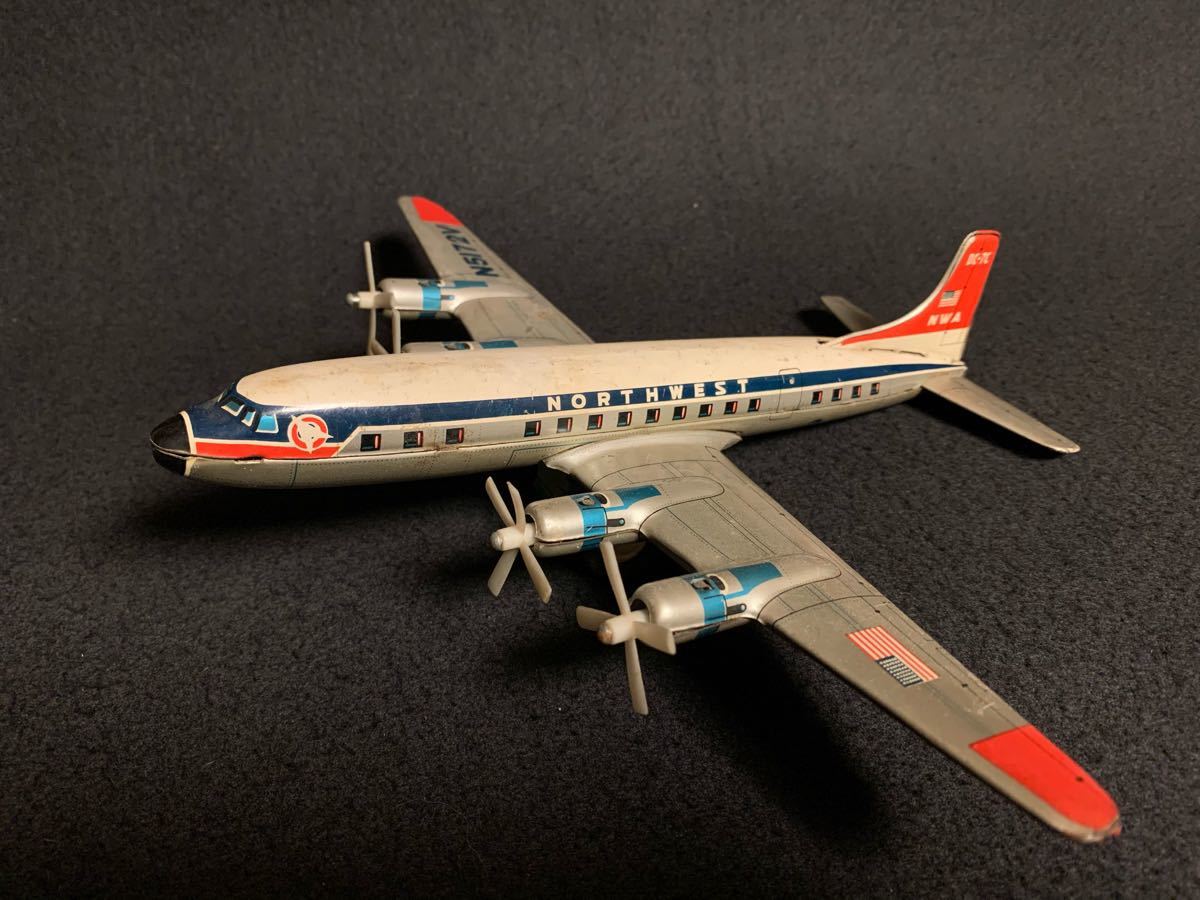 日本航空 DC7 ブリキの飛行機 日本航空 DC7 ブリキの飛行機 日本航空