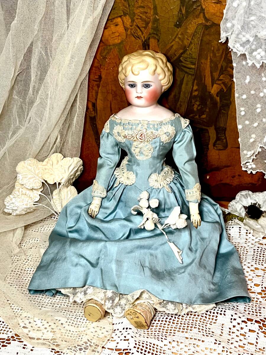 ドイツアンティーク チャイナヘッドドール 15.5cm