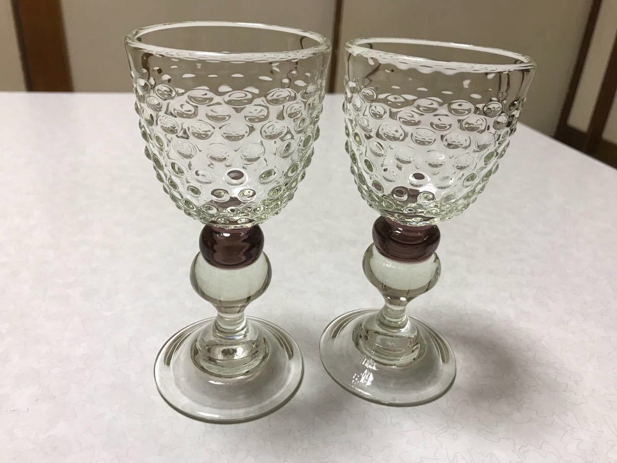 舩木倭帆（ふなきしずほ）作 ツイストガラスワイングラス