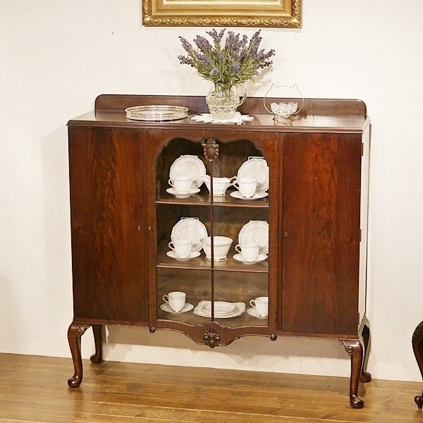 英国イギリスアンティーク家具 ディスプレイキャビネット ブックケース