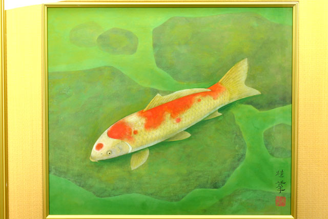 日本画家金島桂華の山女の双魚 【公式通販】