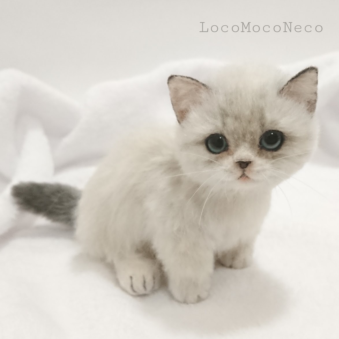 羊毛フェルト 猫 ハンドメイド 子猫 マンチカン