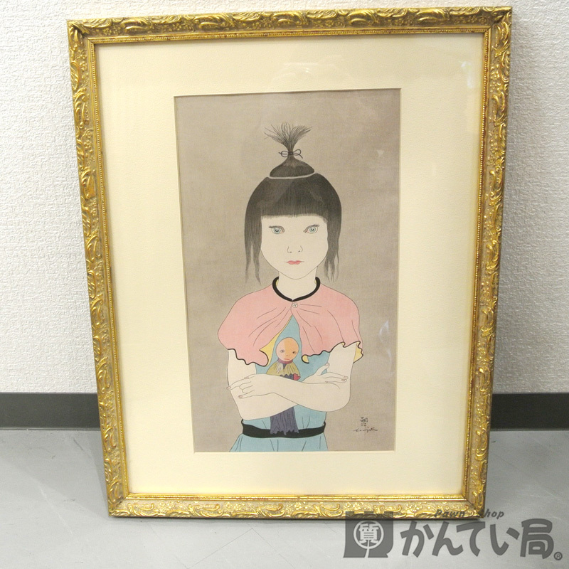 F藤田嗣治のオリジナル木版画・1925年製作 本物保証 【公式通販】