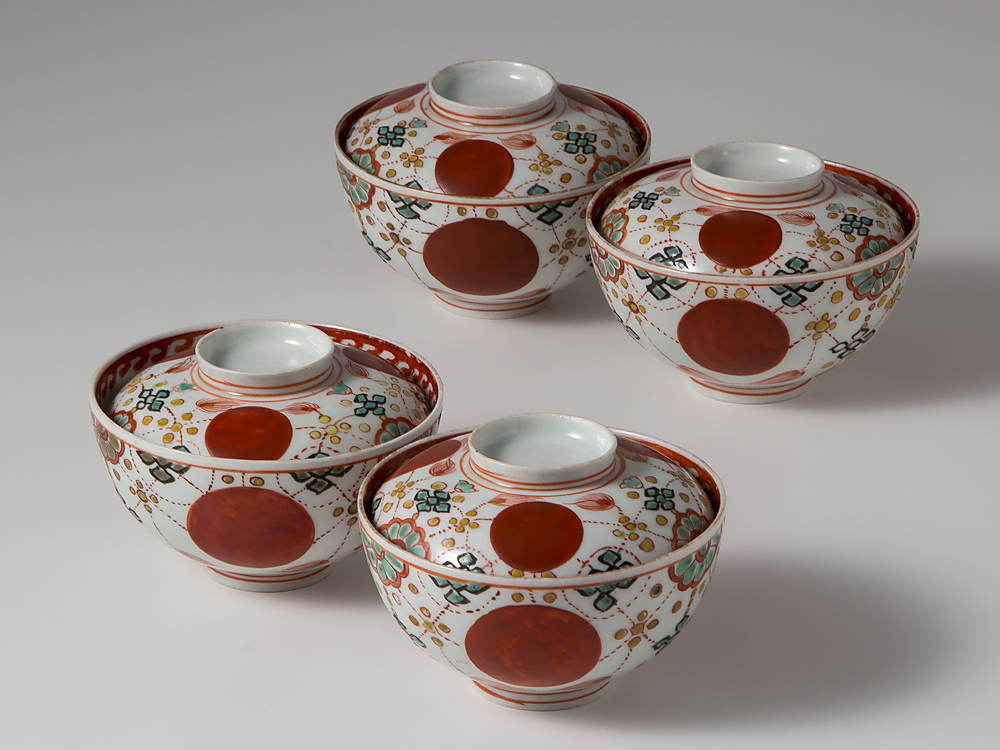 古伊万里 赤絵 赤玉 ぐい呑み 盃 酒器 古美術 古道具 アンティーク