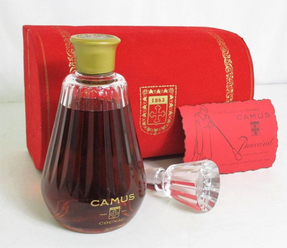 CAMUS カミュ バカラ カラフェ コニャック ブランデー 箱・替え栓付