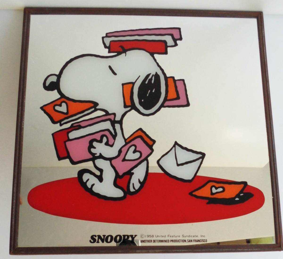 昭和レトロ/スヌーピー /鏡/パブミラー/雑貨/アンティーク/1958 1965