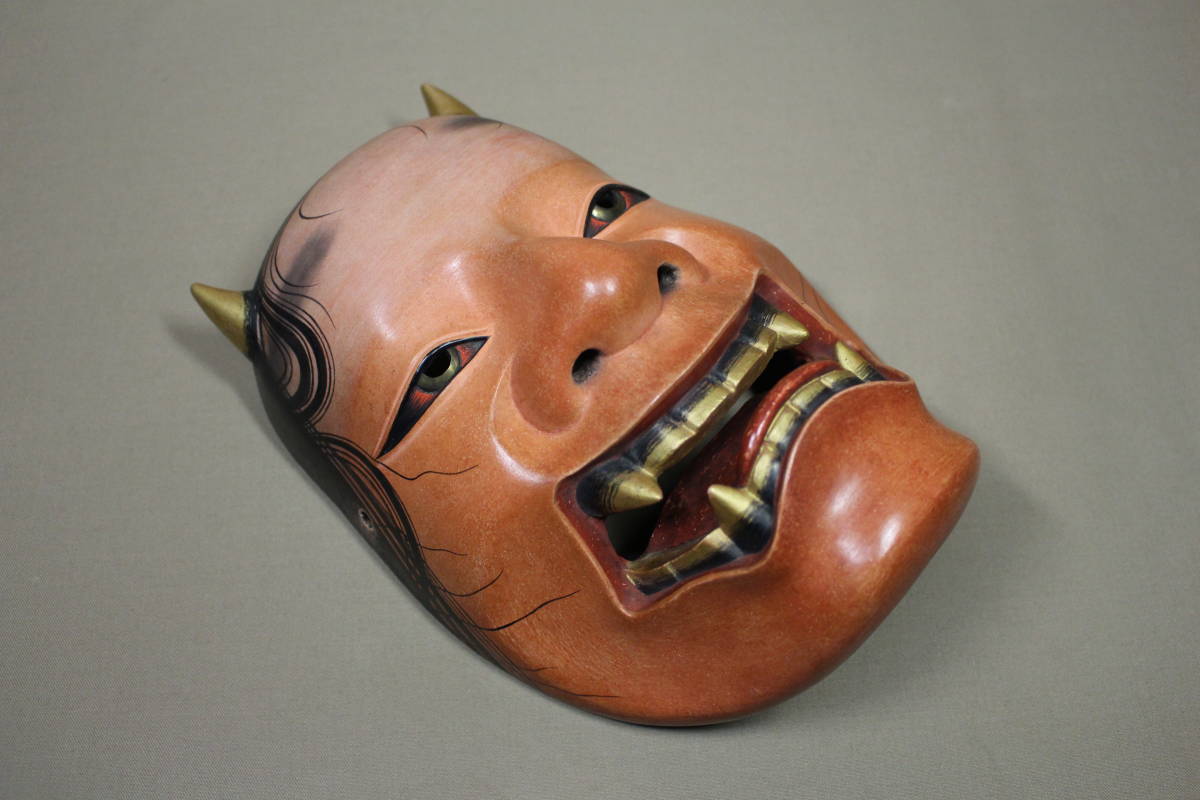 木彫り能面 しか見 【公式通販】