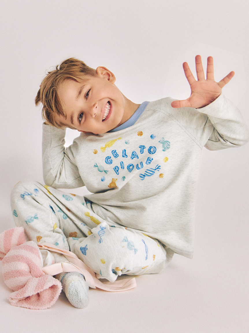 ジェラートピケ キッズ 130-140 くま柄セットアップ 美品 ジェラート