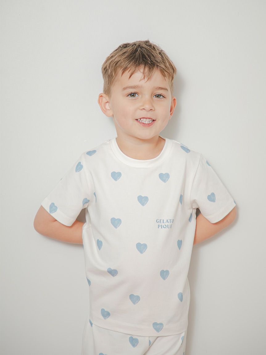 KIDS】ハート柄Tシャツ(カットソー＆Tシャツ)｜ルームウェア・パジャマ