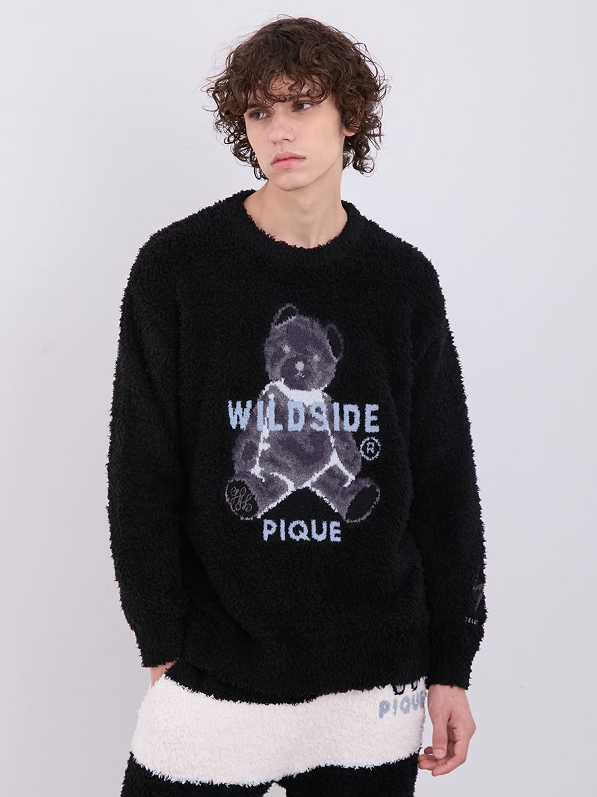 WILDSIDE】【UNISEX】ジェラートベアジャガードプルオーバー(トップス