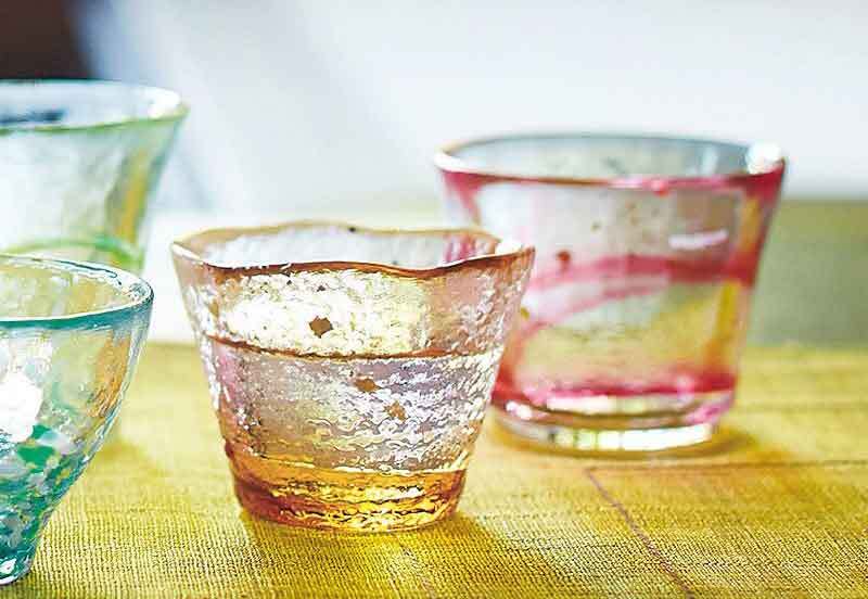 津軽びいどろ お猪口 5個セット おちょこ セット ぐい飲み 日本製 盃