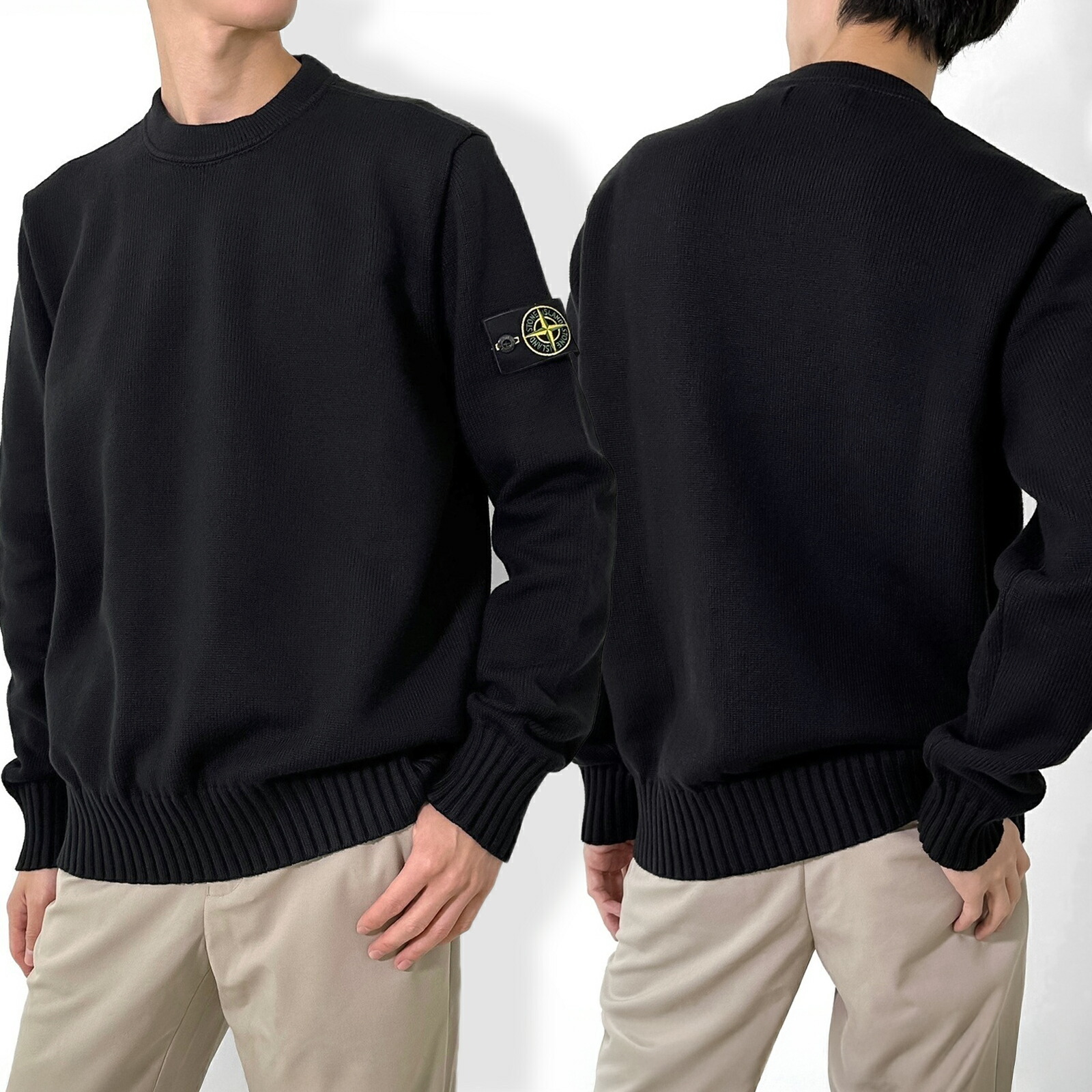 STONE ストーンアイランド ニット セーター ブラック L STONE ISLAND