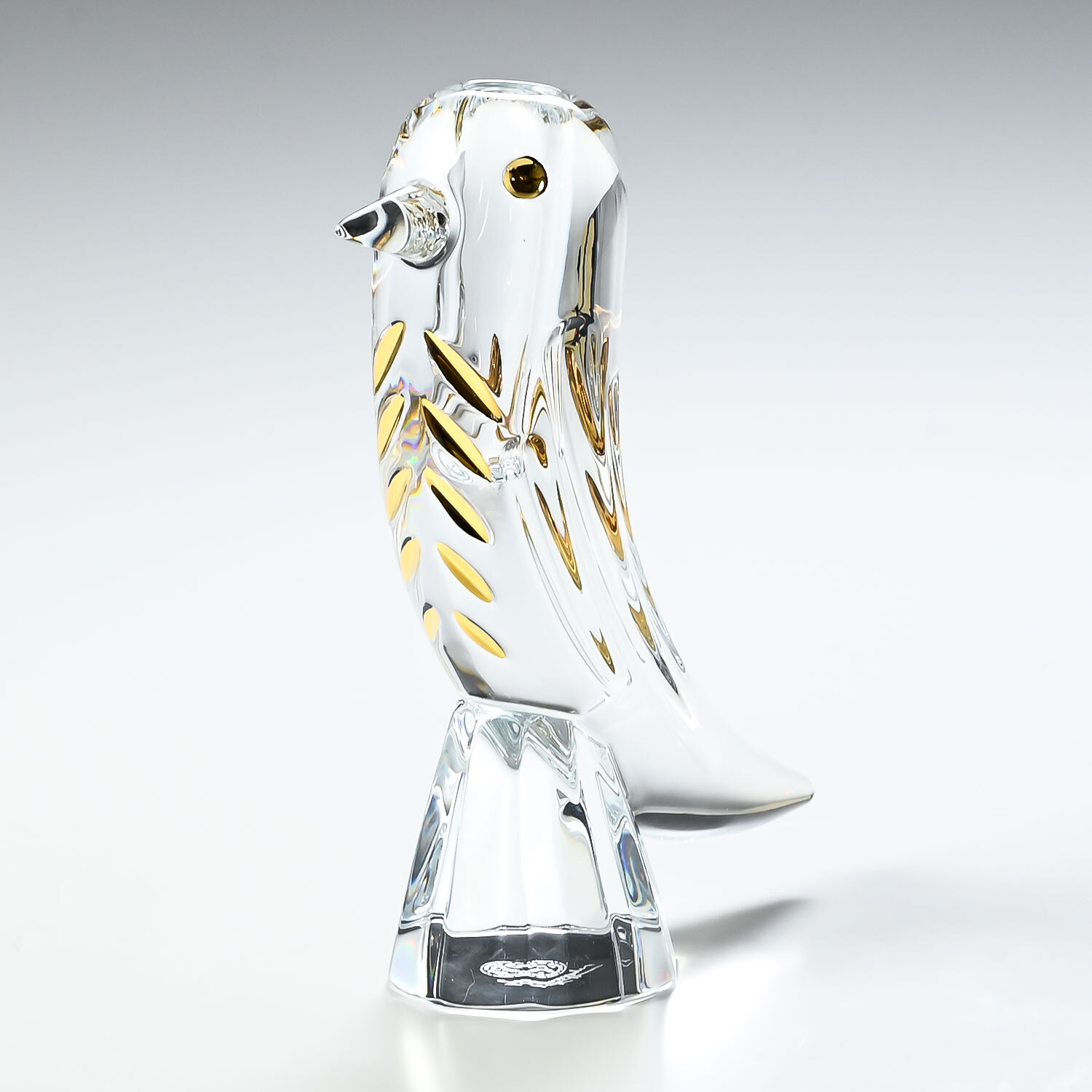 新品 バカラクリスタルガラス製の鳥の花瓶 damk 新品 バカラクリスタル