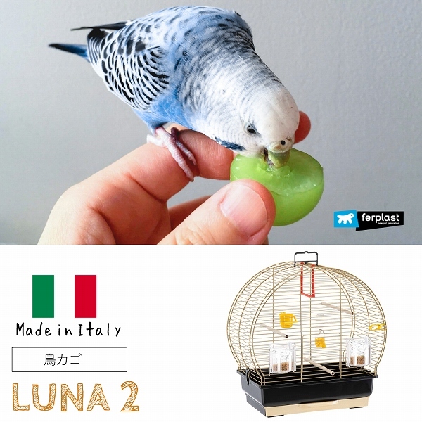 イタリアferplast社製 鳥かご ルナ 2 ゴールド Luna 2 鳥籠 ゲージ