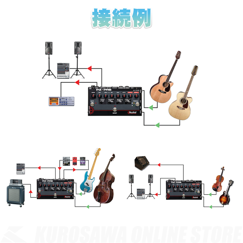 Radial PZ-Pre《2チャンネル・アコースティック・プリアンプ》（新品
