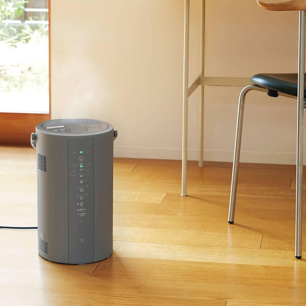 象印スチーム式加湿器グレー EE-DE35-HA