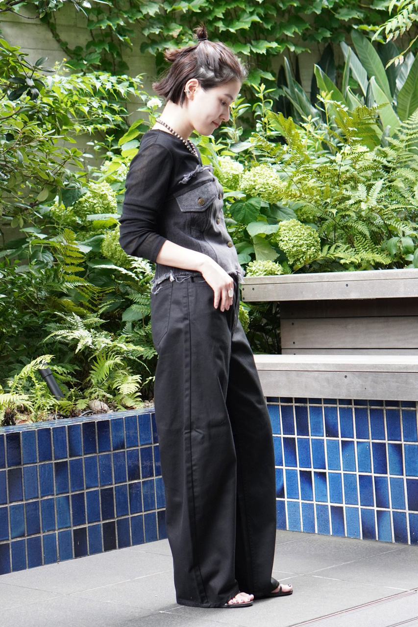 15 カレンソロジー 24ss チノカーヴィーパンツ 黒 38 Curensology