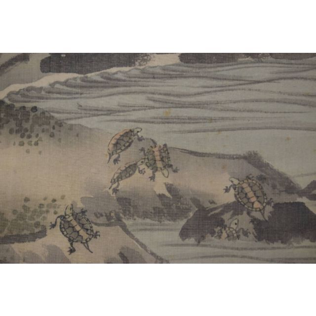 真作】森寛斎/松竹梅鶴亀図/群鶴/掛軸☆宝船☆Y-28