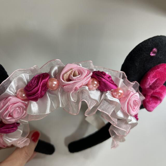 Disney - ディズニー ミニー カチューシャ バラ フリルの通販 by Y