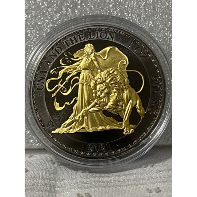 2021 セントヘレナ ウナとライオン ゴールドブラックエンパイア 銀貨の