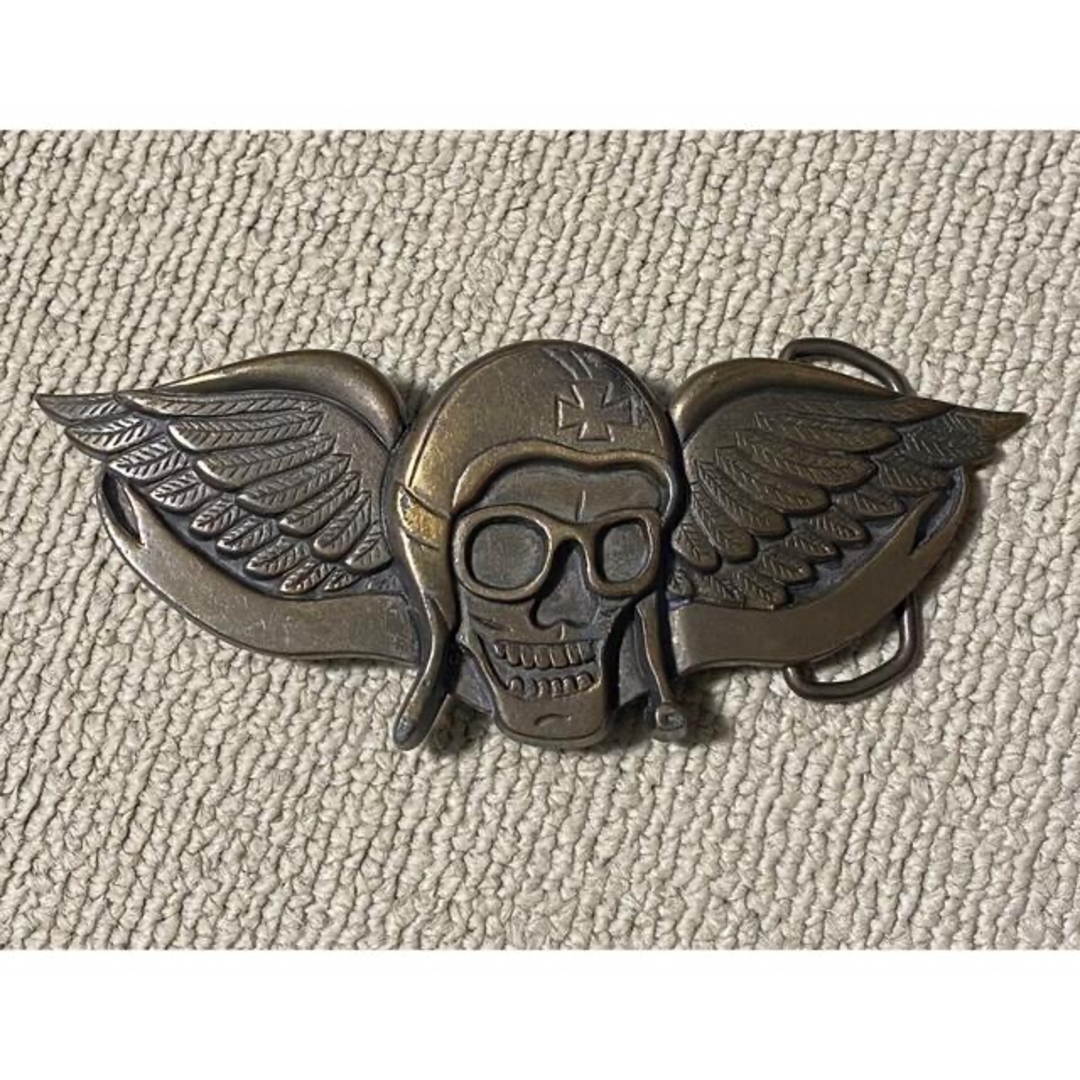 スカル ウイング ビンテージ ベルト バックル ハーレーダビッドソン