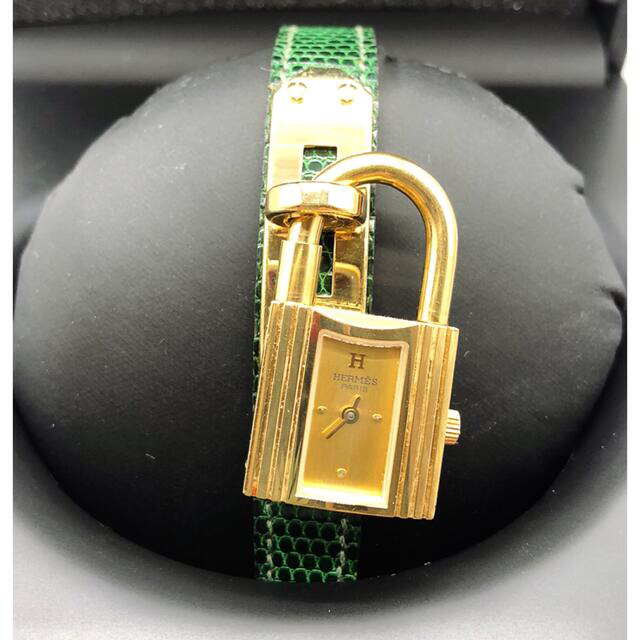 エルメス/HERMES ケリーウォッチ 南京錠 リザード レディース腕時計