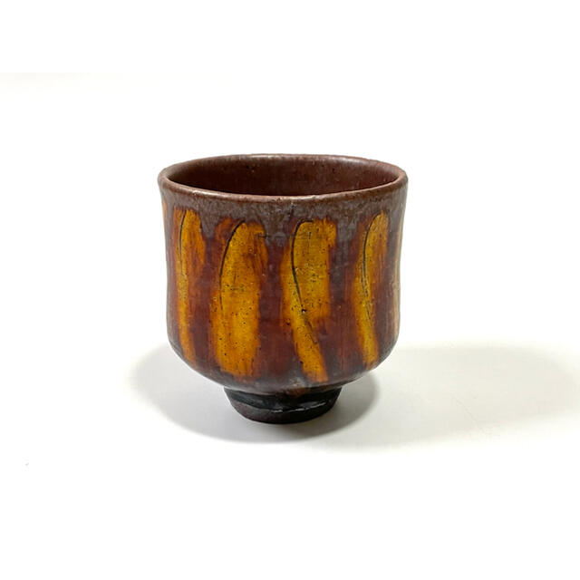 作家物船木研児船木研兒指描筒茶碗抹茶碗民芸民藝バーナードリーチ