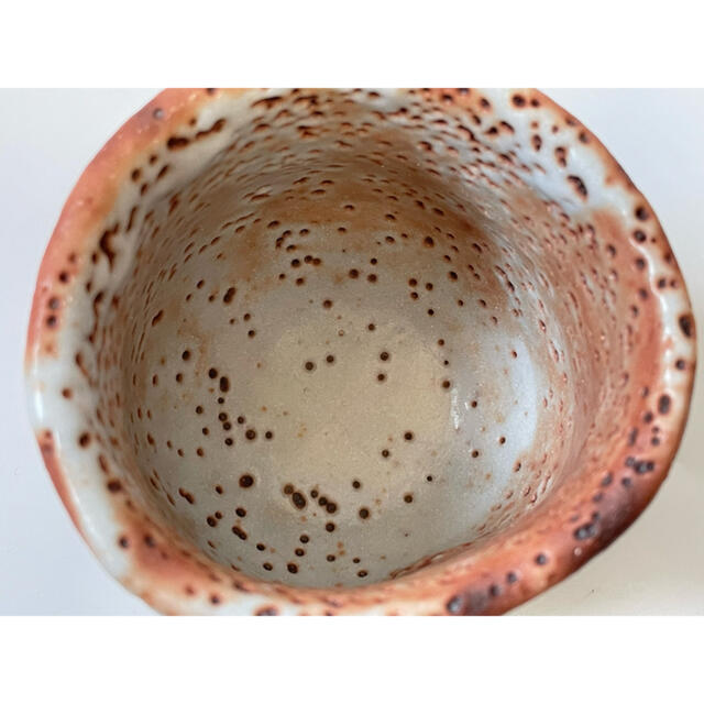 作家物 陶芸家 林正太郎 鼠志野 湯呑 志野焼 共箱