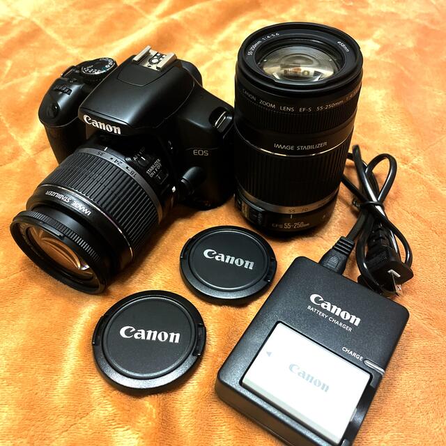 ✨一眼レフ挑戦はこの1台から✨Canon Kiss X2✨Wレンズ