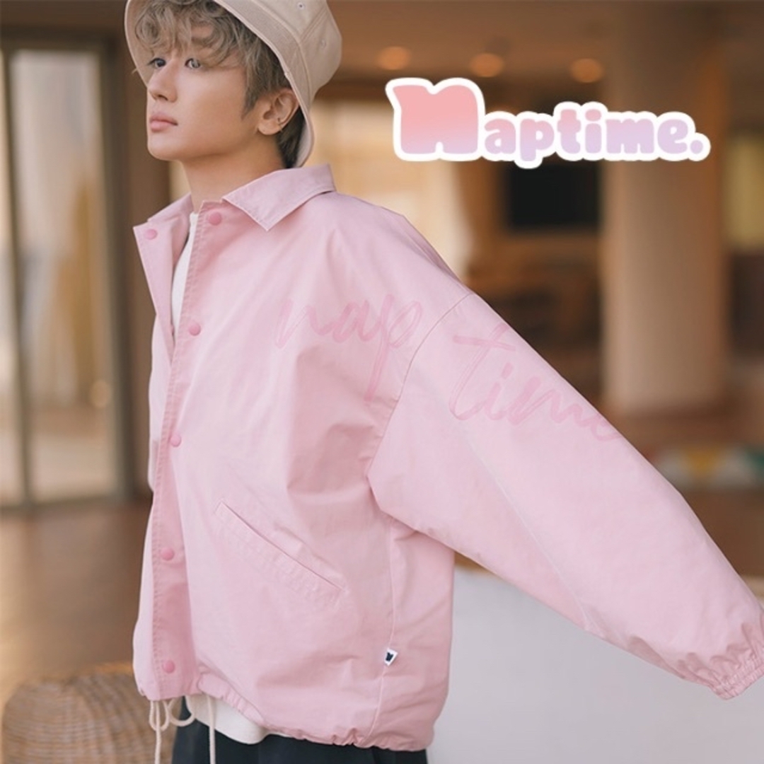 新品 未開封 Naptime コーチジャケット ピンク フリーサイズの通販 by